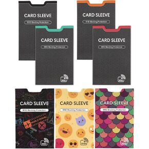 7 Rfid Blocking Sleeves Identity Theft Protection Lightweight And Compact Design to Fit in Any Pocket or Wallet