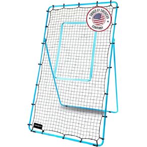 Adjustable Volleyball Rebounder Net, 7x4 ft, Training Equipment with Angle Customization, Durable & Portable with Travel Bag, Improve Volleying, Bumping, Spiking Skills