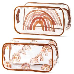 Y1tvei Cruise Clear Makeup Bag - 2Pcs Large Cruise Ship Essentials Travel Cosmetic Bag Cruise Survival Kit PVC Waterproof Toiletry Organizer Pouches Summer Beach Travel Accessories for Women Vacation