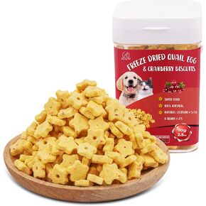 Freeze Dried Cat and Dog Treats, Limited Ingredient Quail Egg Yolk Healthy Tasty Snacks for Training (4.6 Ounce)