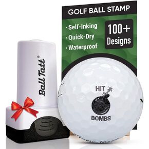 Hit Bombs Golf Ball Stamp, Golf Ball Stamper, Self-Inking Golf Ball Stamp Markers, Reusable Golf Ball Marking Tool to Identify Golf Balls, Golfer Gift Golfing Accessories