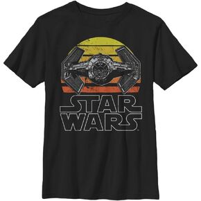STAR WARS Sunset Tie Boys Husky Short Sleeve Tee Shirt
