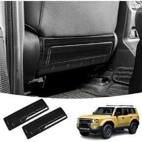 JYCDC Compatible with Toyota 2024 2025 Land Cruiser 250 1958 Prado Lc250 Stainless Steel Seat Protection Plate, Scratches-Protector Back of Seat(Carbon Fiber Texture)