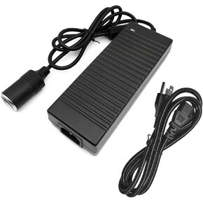 AC to DC Converter, 220V to 12V 15A Power Adapter Cigarette Lighter Socket, Power Supply Adapter Transformer for Tire Inflator Car Refrigerator Vacuum, Car Accessories