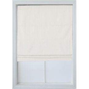 Everyday Celebration Roman Shades for Windows, Room Darkening Shades, Cordless Pull Down Window Shades, Shades for Indoor Windows, Woven Fabric Blinds & Shades, (Pearl White) 23" W X 64" H