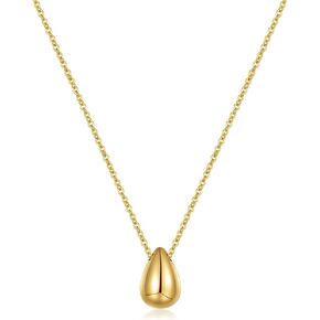 14K Gold Plated Female Fashion Personality And Elegance Teardrop Pendant Necklace