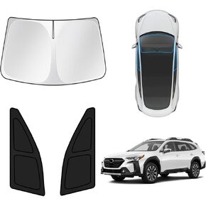 T TGBROS Window Sunshade Custom Fit for Subaru Outback 2020-2023 2024 Accessories Windshield Side Rear Window Full Set Car Sun Shades Foldable Blocks UV Rays Keeps Your Vehicle Cool 3PCS