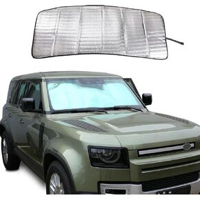 YIWANG Windshield Sunshade Car Foldable UV Ray Reflector Auto Front Window&Full-Window Glass Sun Shade for Land Rover Defender 90 110 2004-2022 (for Defender 2020-2022, Front Glass Sunshade)