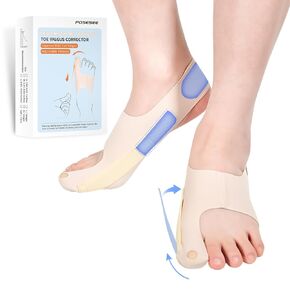 Bunion Corrector, Big Toe Valgus Corrector 1Pair, Toe Separator, Bunion Relief Toe Straightener for Athletes and dancers, Women's Toe Socks, Bunions Correction for in Shoes (Medium)