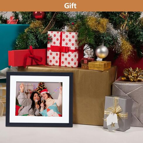 TWING 4 Pack 8x10 Picture Frame with 2 Mat, Black Picture Frames Display Pictures 5x7 with Single-Hole Mat, 4x6 with Double-Hole Mat or 8x10 without Mat, Wall Hanging or Tabletop Photo Frame in Kuwait