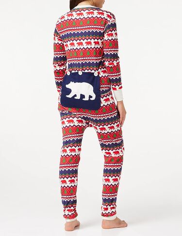 unisex-adult Fair Isle Bear & Moose Family Union Suits in Saudi Arabia
