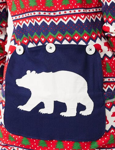 unisex-adult Fair Isle Bear & Moose Family Union Suits in Saudi Arabia