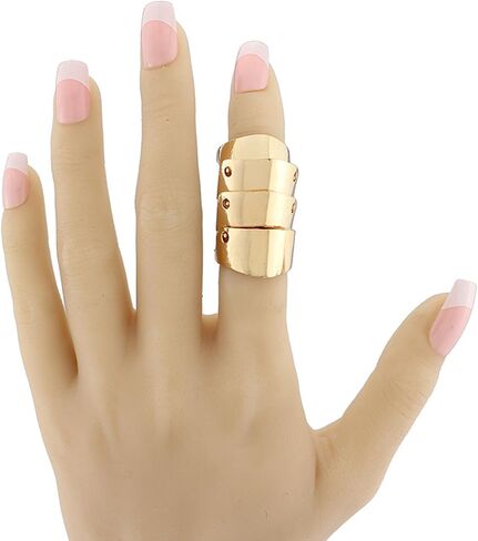 Knuckle Joint Finger Activity Ring Double Loop Rings Gothic Hinged Rings Punk Jewelry for Women in Saudi Arabia