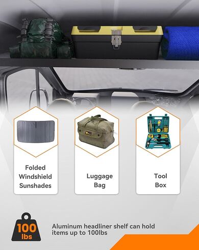 رف بطانة الرأس من الألومنيوم MELIPRON مناسب لسيارة Mercedes Sprinter 2007-2018 مع قضيب ستارة وسجاد in Kuwait