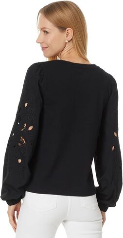 ليلي بوليتزر، قميص نسائي، Isley Knit Top، Noir، X-Large in Saudi Arabia