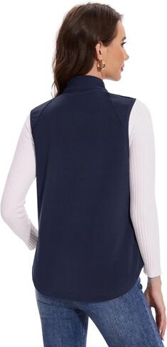 MAGCOMSEN Women's Fleece Vest with Zipper Pockets Zip Up Sleeveless Jackets Lightweight Soft Warm Polar Vest Outerwear in Saudi Arabia