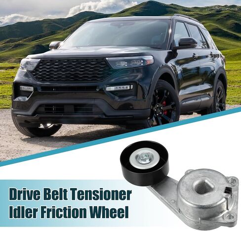 X AUTOHAUX Serpentine Drive Belt Tensioner Idler Friction Wheel for Ford E-150 2003-2005 for Ford E-250 2003 2004 for Ford E-350 Super Duty 2005 Idler Pulley AC Belt Tension No.1L2Z6B209AA in Saudi Arabia