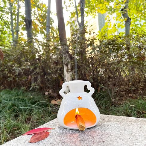 Ceramic Palo Santo Holder for Burning 3 in 1, Sage Holder, Incense Cone Holder Ash Catcher with Chimney, Smudge Bowl for Yoga Meditation Room Home Decor Unique Gift White in Saudi Arabia