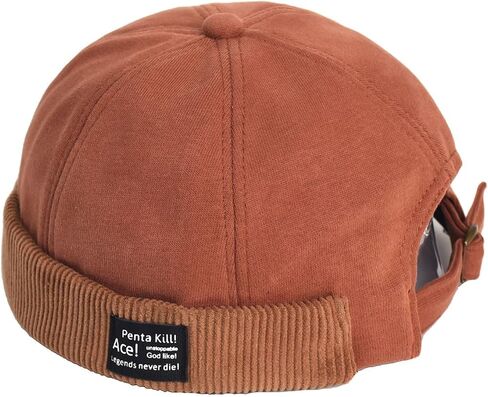 Cotton Beanie Brimless Caps for Men Women Dome Corduroy Sailor Skull Caps Vintage Winter Autumn Hats in Saudi Arabia