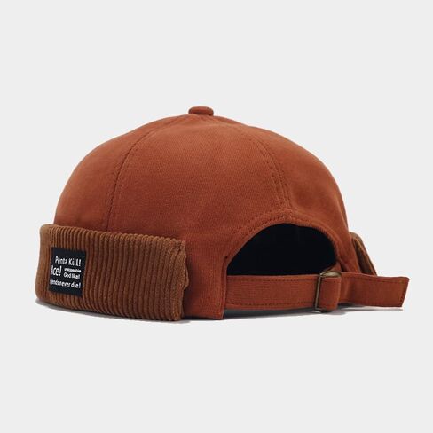 Cotton Beanie Brimless Caps for Men Women Dome Corduroy Sailor Skull Caps Vintage Winter Autumn Hats in Saudi Arabia