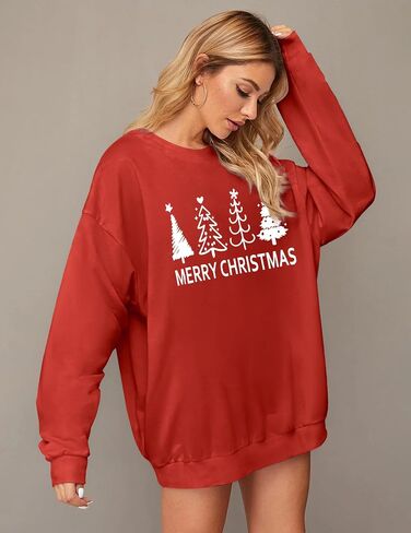 Zeagoo عيد الميلاد البلوز للنساء Crewneck شجرة عيد الميلاد طويلة الأكمام قميص عيد الميلاد عطلة حزب البلوز قمم سترة in Kuwait