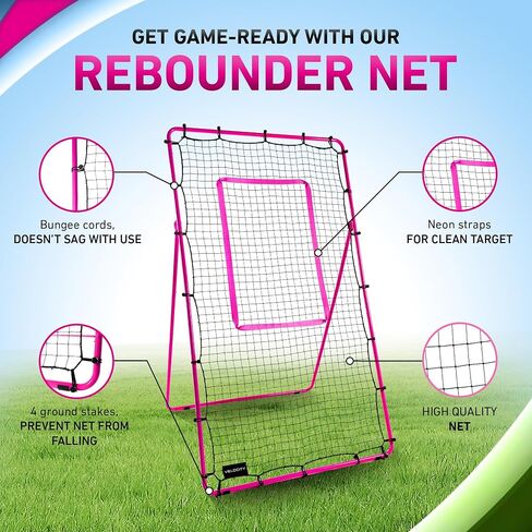Adjustable Volleyball Rebounder Net, 7x4 ft, Training Equipment with Angle Customization, Durable & Portable with Travel Bag, Improve Volleying, Bumping, Spiking Skills in Saudi Arabia