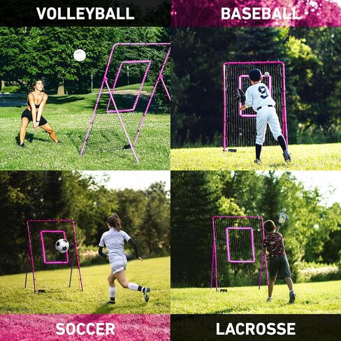 Adjustable Volleyball Rebounder Net, 7x4 ft, Training Equipment with Angle Customization, Durable & Portable with Travel Bag, Improve Volleying, Bumping, Spiking Skills in Saudi Arabia