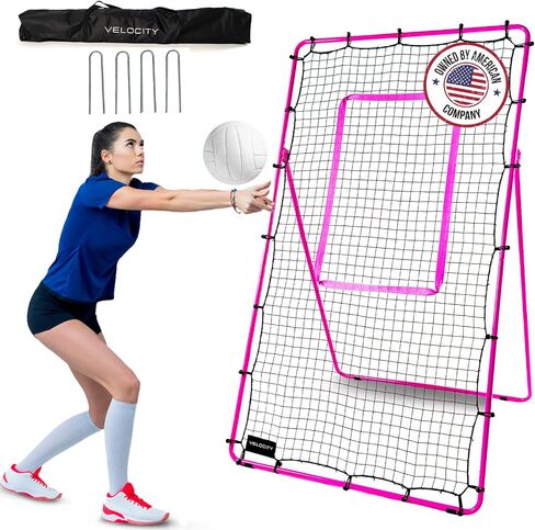 Adjustable Volleyball Rebounder Net, 7x4 ft, Training Equipment with Angle Customization, Durable & Portable with Travel Bag, Improve Volleying, Bumping, Spiking Skills in Saudi Arabia