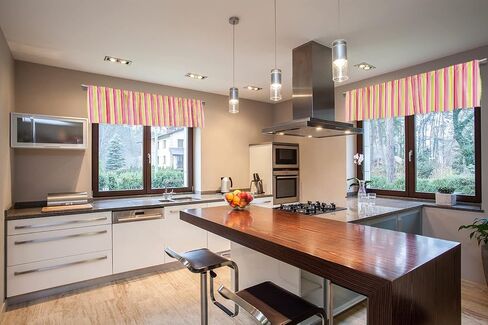 Blackout Classic Ticking Stripe Pink and White Rod Pocket Short Window Curtain Valance for Kitchen Bedroom Decor, 52" x 18", Pink and White, 2 Panels in Saudi Arabia