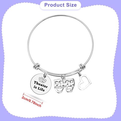 هدايا لعشاق المسرح الموسيقي سوار هدية عيد ميلاد مضحكة للممثل هدية التقاعد لمسرح الدراما هدية تقدير الدراما للنساء عشاق المسرح هدية المسرح هدية المسرح الموسيقي in Kuwait