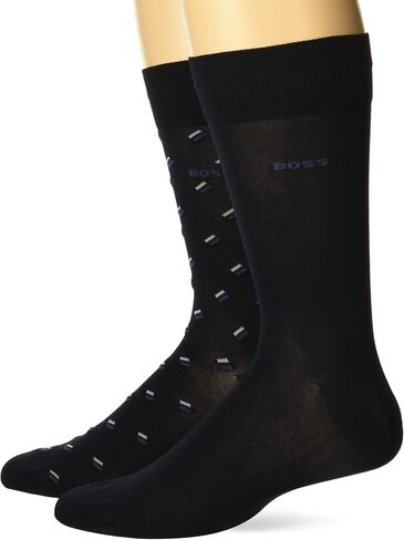 BOSS Men's 2-Pack Regular Length Socks in Mini Pattern in Kuwait