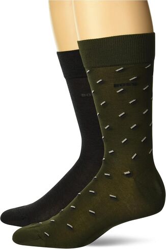 BOSS Men's 2-Pack Regular Length Socks in Mini Pattern in Kuwait