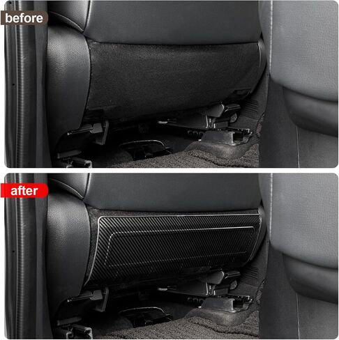 JYCDC Compatible with Toyota 2024 2025 Land Cruiser 250 1958 Prado Lc250 Stainless Steel Seat Protection Plate, Scratches-Protector Back of Seat(Carbon Fiber Texture) in Saudi Arabia