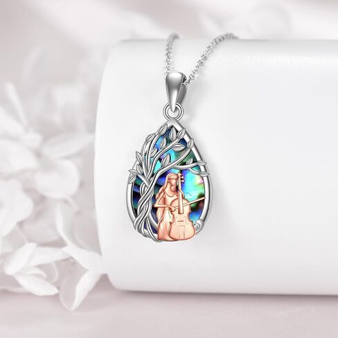 شجرة الحياة قلادة 925 فضة أذن البحر شل قلادة قلادة كتاب عشاق/الرياضة/الموسيقى عاشق مجوهرات هدايا للنساء in Kuwait