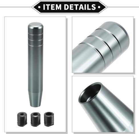 Gear Shifter Knob Kit, 18cm Car Shift Lever Knob Universal for Automatic and Manual Vehicle Durable Aluminum Alloy Blue with 3 Adapter in Saudi Arabia