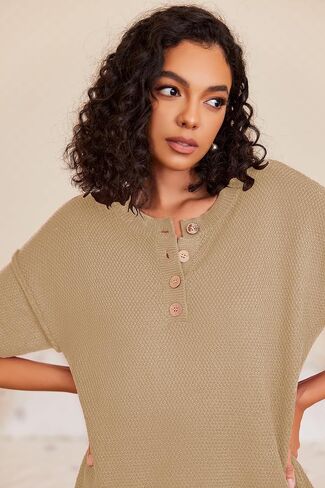 Ekouaer Women's 2 Piece Sweater Sets Knit Pullover Tops and Wide Leg Pants Loose Tracksuit Lounge Set Outfits Rosy, L in Saudi Arabia