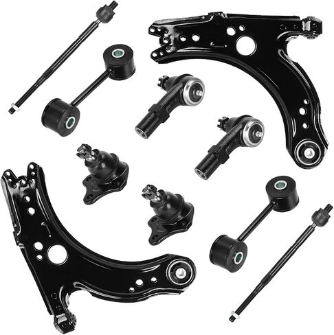 Front Lower Control Arms w/Ball Joints Sway Bar End Links Tie Rods Suspension Kit for Beetle 2001-2010, for Golf 2003-2006, for Jetta 2001-2005 (10PCs) in Saudi Arabia