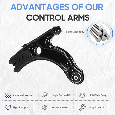 Front Lower Control Arms w/Ball Joints Sway Bar End Links Tie Rods Suspension Kit for Beetle 2001-2010, for Golf 2003-2006, for Jetta 2001-2005 (10PCs) in Saudi Arabia