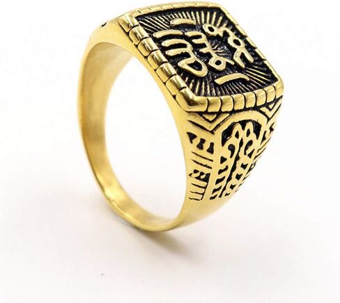 PAMTIER Stainless Steel Vintage Signate Islamic Arabic Shahada Ring in Saudi Arabia