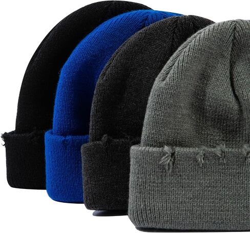 Frayed Knit Hat Winter Beanie for Men Women Hip-hop Slouchy Ripped Knitted Hat Unisex Skull Caps Ski Hat Watch Caps in Saudi Arabia