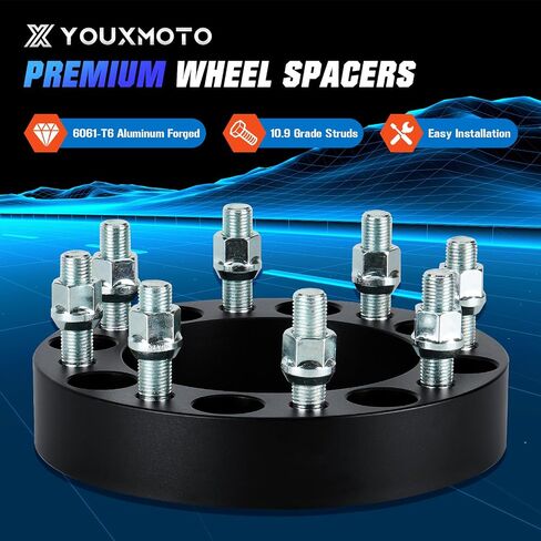 8x6.5 1.5inch Wheel Adapters 8x165.1mm Fit for Chevrolet Avalanche 2500 C2500 C3500 K2500 K3500 Silverado 2500, 126.15mm Bore 14x1.5 Fit for GMC C2500 C3500 K2500 K3500 Savana 2500 3500 Sierra 3500 in Saudi Arabia