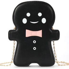 party greeting Christmas Crossbody Bag Gingerbread Man Crossbody Purse Christmas Gingerbread Man Shaped Phone Bag