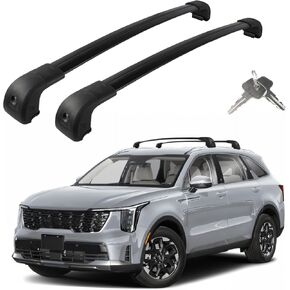 Roof Rack Cross Bars Compatible with Kia Sorento 2021-2025 & Sorento HYBIRD 2021-2025, Adjustable Aluminum Heavy Duty 300 LBS Anti-Theft Lock Cargo Carrier Rooftop Crossbar for Bike,Snowboard,Luggage