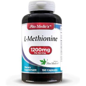 FITO MEDIC'S Lab - Methionine, L Methionine 1200mg | 150 Capsules, Antioxidant Promoter | Ultra high Absorption.