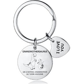 YEEQIN Grandma Gifts Grandmasaurus Keychain Nana Gifts Funny Keychain Birthday Christmas Gifts Great for Grandma from Grandchildren (Grandmother)