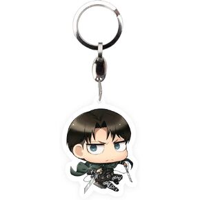 ABYSTYLE Attack on Titan Levi Chibi Acrylic Keychain Anime Manga Accessories Gift