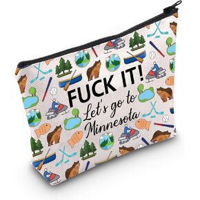 Minnesota Cosmetic Makeup Bag Minnesota Travel Gift Minnesota Travel Pouch Girls Trip to Minnesota Gift for Her (Corssbody bag)