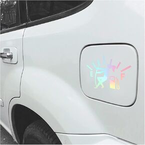 Blilo Funny Girl Car Stickers High Gas Consumption Decal Fuel Gage Empty Stickers Fit Car, Trucks, Motorcycle, SUV (White/Girl)