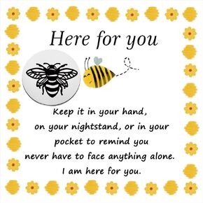 CENWA Bumblebee Pocket Token Friendship Gift Anxiety Gift Get Well Gift Surgery Gift Thinking of You Gift