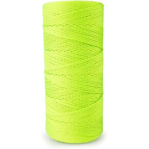 Rope & Cord Mason Line – High Visibility Nylon Twine for Landscaping, Gardening, Construction, and More – Neon Green 500 ft